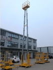 10 medidores de elevador vertical do mastro de alumínio do dobro da plataforma de trabalho aéreo
