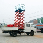 o caminhão móvel de levantamento da altura de 14m montado Scissor o elevador com capacidade de carga 450kg