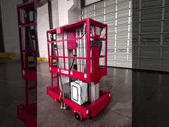 Plataforma de Trabalho Aéreo de 10 Metros de Altura com Duplo Mastro e Mesa de Elevação Vertical Hidráulica