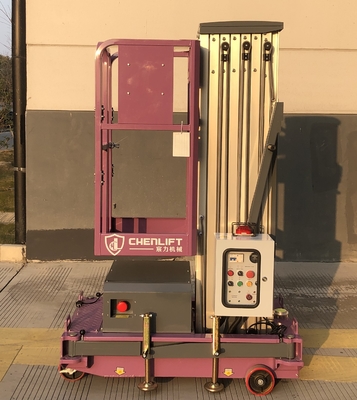 Plataforma de trabalho aéreo de alumínio de 10M (mastro único) Capacidade de carga de 125 kg