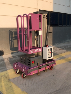 Plataforma de trabalho aéreo de alumínio de 10M (mastro único) Capacidade de carga de 125 kg