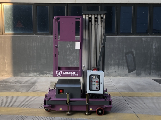 Plataforma de trabalho aéreo de alumínio de 10M (mastro único) Capacidade de carga de 125 kg