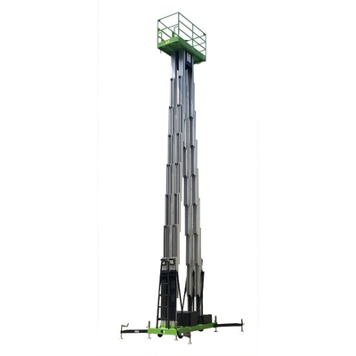 Capacidade de carga móvel manual da tabela de levantamento 300Kg da plataforma de trabalho aéreo 12m de Punshing do mastro triplo