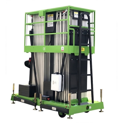 Capacidade de carga móvel manual da tabela de levantamento 300Kg da plataforma de trabalho aéreo 12m de Punshing do mastro triplo