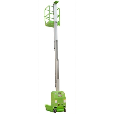 O mastro automotor 9 do dobro da plataforma de trabalho aéreo mede Manlift alto na capacidade de carga 150Kg vermelha