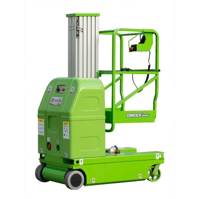 O mastro automotor 9 do dobro da plataforma de trabalho aéreo mede Manlift alto na capacidade de carga 150Kg vermelha