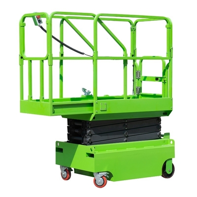 O manual ajustável que empurra mini móvel Scissor a plataforma de trabalho aéreo hidráulica 3m do elevador 450kg