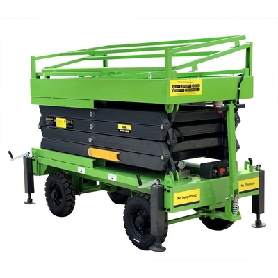 Portable Motorized Aerial Working Mobile Scissor Lift Platform 14 Meters Height