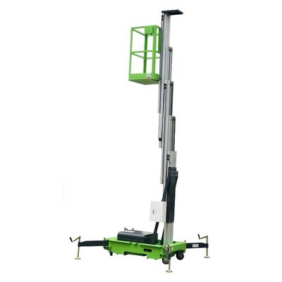 Aluminum Aerial Work Platform 10m Single Mast Vertical Lift Table