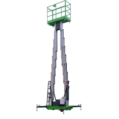 10m Aerial Work Platform Double Mast Vertical Lift With Extension Platform