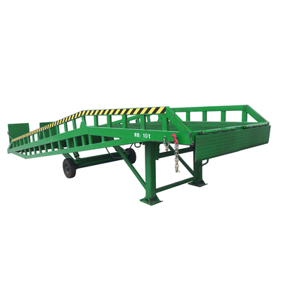 Blue Hydraulic Container Loading Mobile Yard Ramp 6000Kg Loading Capacity