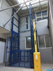 do elevador vertical do trilho de guia da carga do curso 1000Kg de 4M plataforma de levantamento com sistemas de transporte para o levantamento da carga