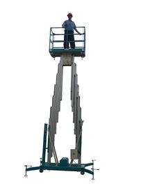 Towing Hydraulic Lift Double Mast Aerial Work Platform 12m And Loading 200Kg