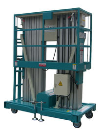Towing Hydraulic Lift Double Mast Aerial Work Platform 12m And Loading 200Kg