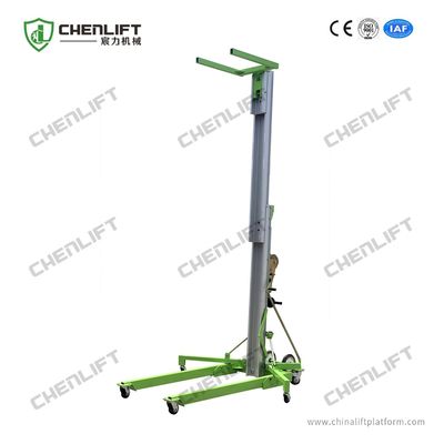 Portable Manual Material Lift with Swivel Locks Manually operated