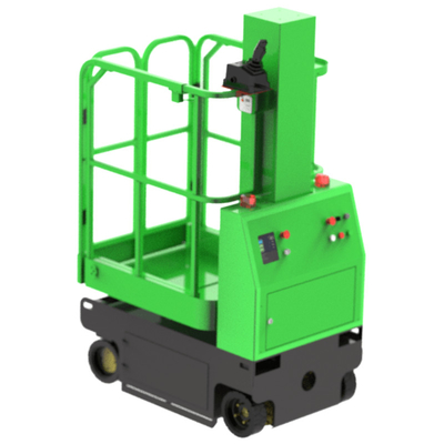 4.2m Electro Self-propelled Vertical Mast Boom lift azul e amarelo capacidade de carga 230kg