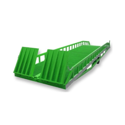 Recipiente hidráulico azul que carrega a capacidade de carga móvel da rampa 6000Kg da jarda