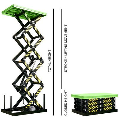 estacionários da capacidade de carga 3000Kg mini Scissor o elevador com altura de levantamento de 7.2m
