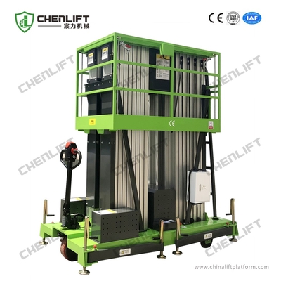 Manual que empurra a capacidade de carga do mastro 250Kg triplicar-se do elevador de Verticalt da plataforma de trabalho aéreo